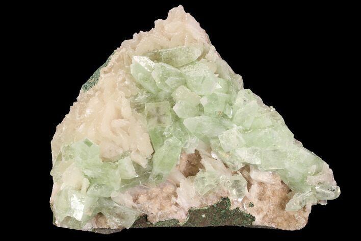 Zoned Apophyllite Crystals With Stilbite - India #91328